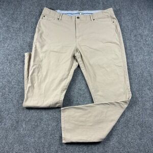 Peter Millar Pants Mens 42 Tan Canvas 5-Pocket Straight Casual Khaki Trousers